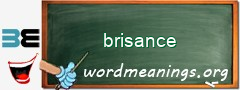 WordMeaning blackboard for brisance